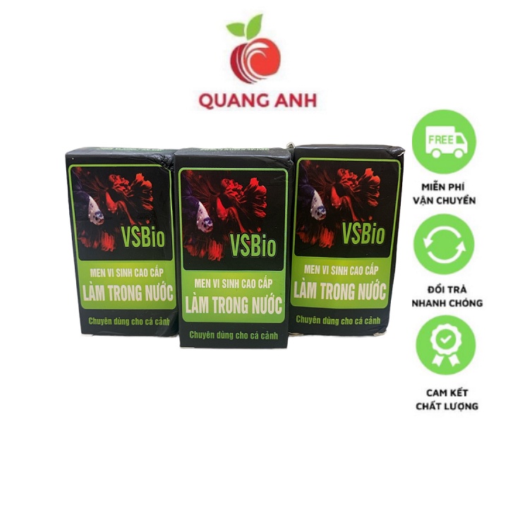 [FreeShip] Men Vi Sinh Cao Cấp VSBIO Làm Trong Sạch Nước Bể Cá - Chai 80Gr - Nâng Cao Chất Lượng Nước Cho Cá
