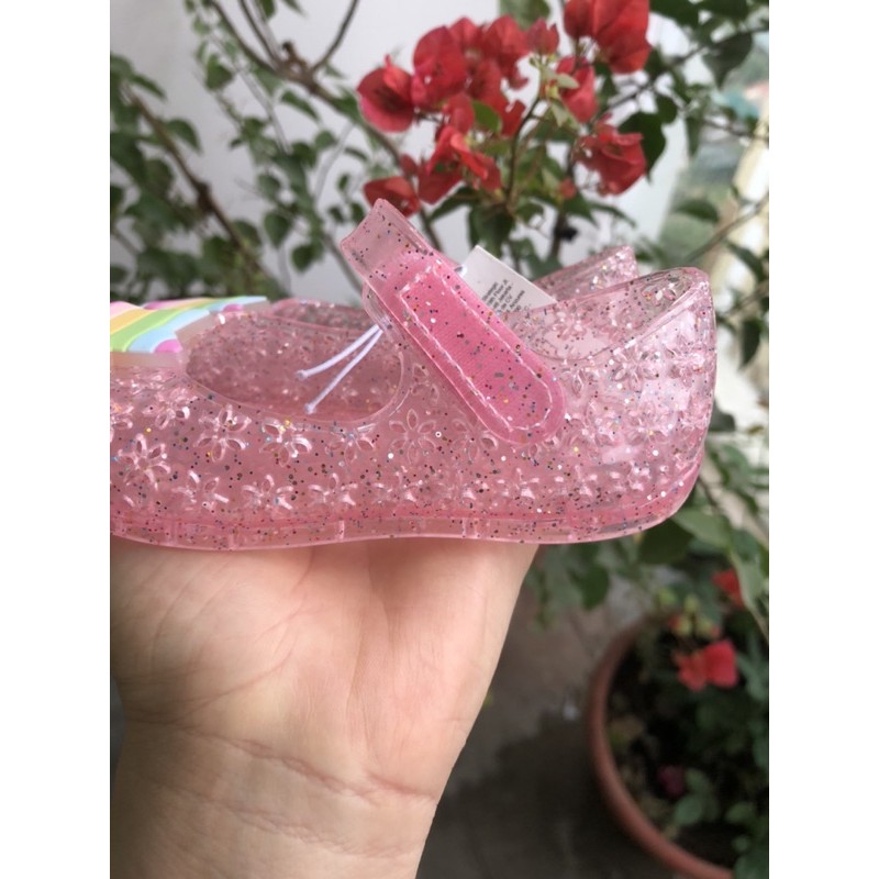 Giầy nhựa thơm bé gái hồng ngôi sao size 5-11