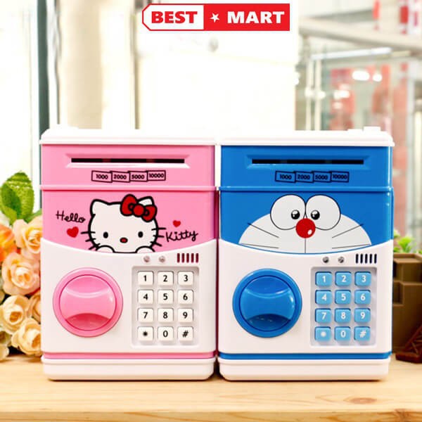 Két Sắt Mini Thông Minh Hình Doremon Kitty