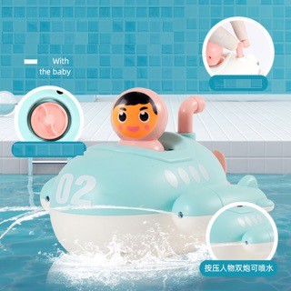 Đồ chơi nhà tắm tàu ngầm chạy cót phun nước cho bé yêu