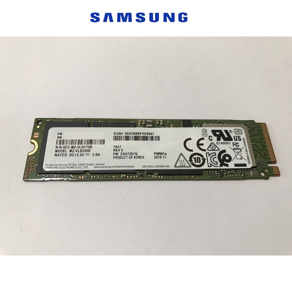 Ổ Cứng SSD Samsung PM981A 256GB M2 2280 PCIe NVMe Gen 3x4 - Chính Hãng Samsung