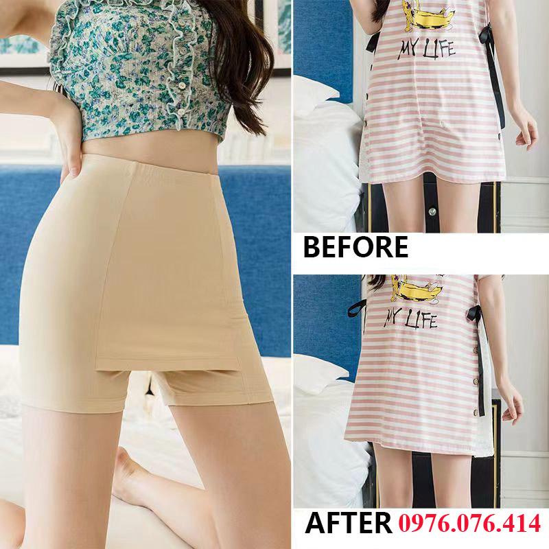 [LOẠI 1]Quần đùi mặc trong váy chất THUN LẠNH, MỀM MỊN 2 lớp bảo hộ an toàn co giãn tránh lộ