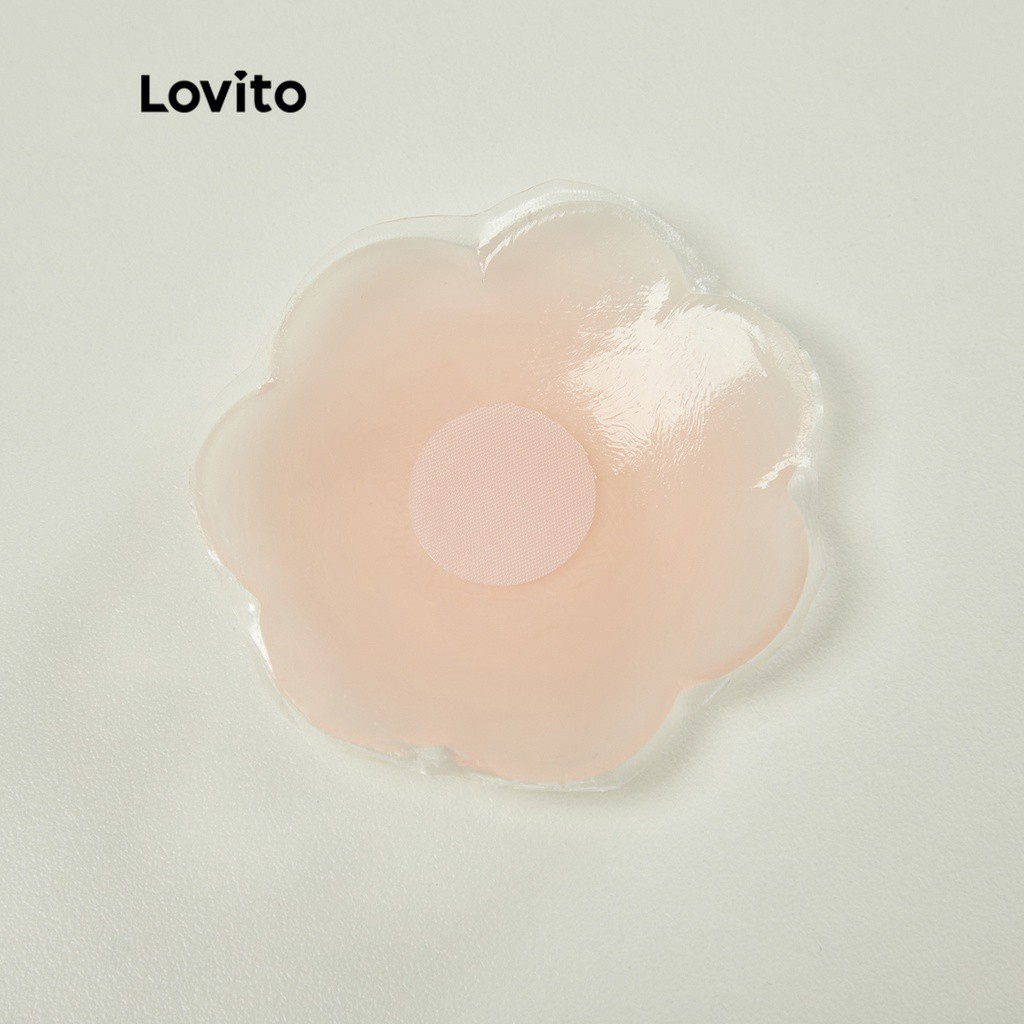 Lovito Bộ 5 Cặp Miếng Đệm Núm Ti Giả Bằng Silicone Tự Dính L12054 (Màu Nude)
