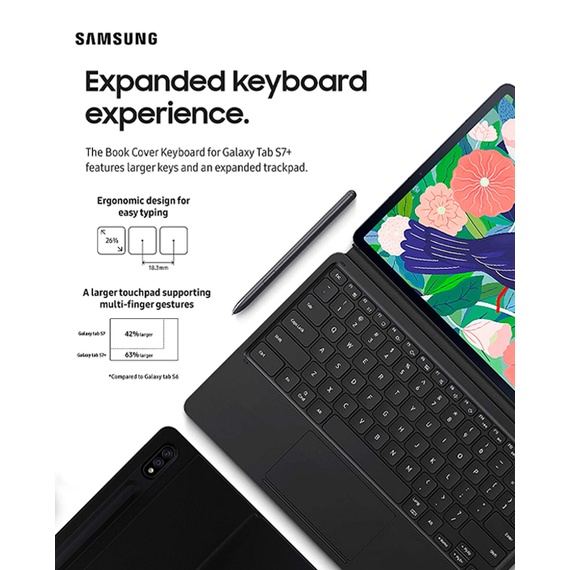 Bàn phím Tab S7 Plus/FE + hàng chính hãng