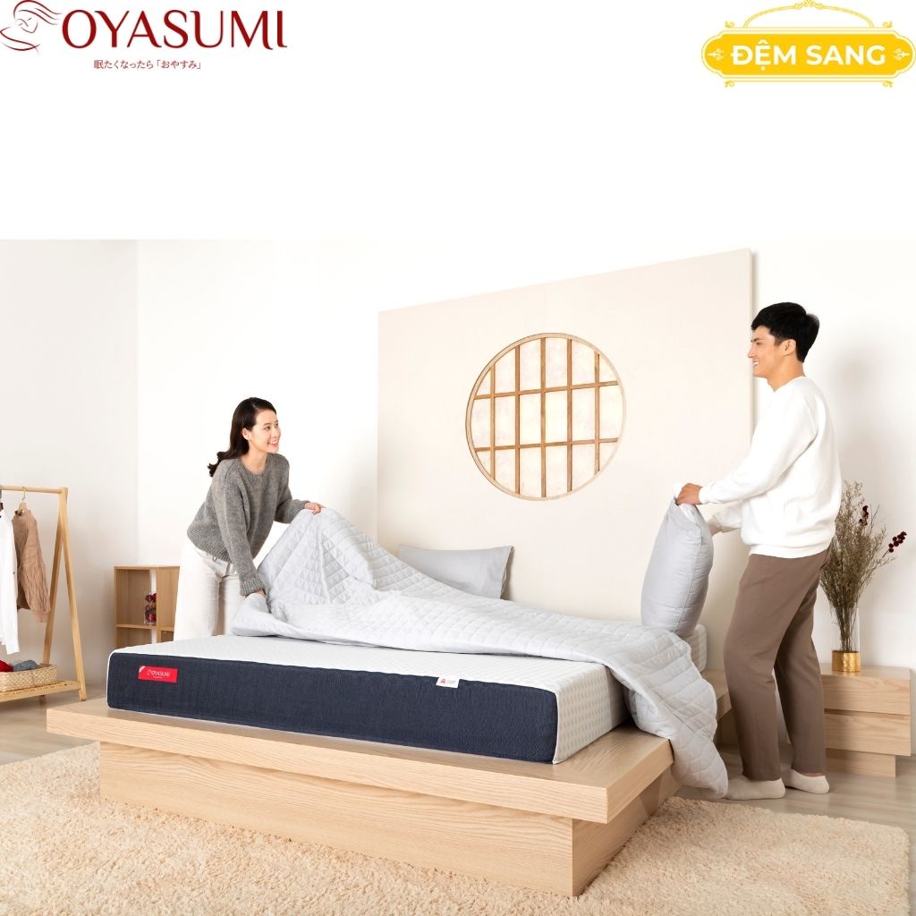 Nệm foam massage Nhật Bản OYASUMI Premium chính hãng sản xuất bới tập doàn Inoac Nhật Bản thoáng mát bốn mùa FOAM106