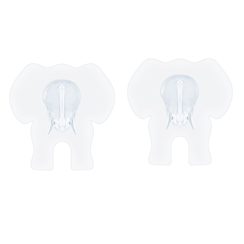 Set 2 Móc Dán Tường Trong Suốt Treo Đồ Tiện Lợi