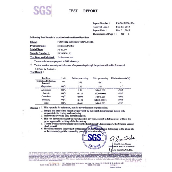 LÕI LỌC NƯỚC HYDROGEN HD50 - MADE IN TAIWAN