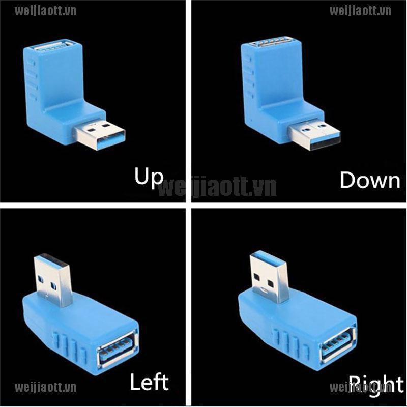 Đầu Nối Dài Usb 3.0 Góc 90 Độ