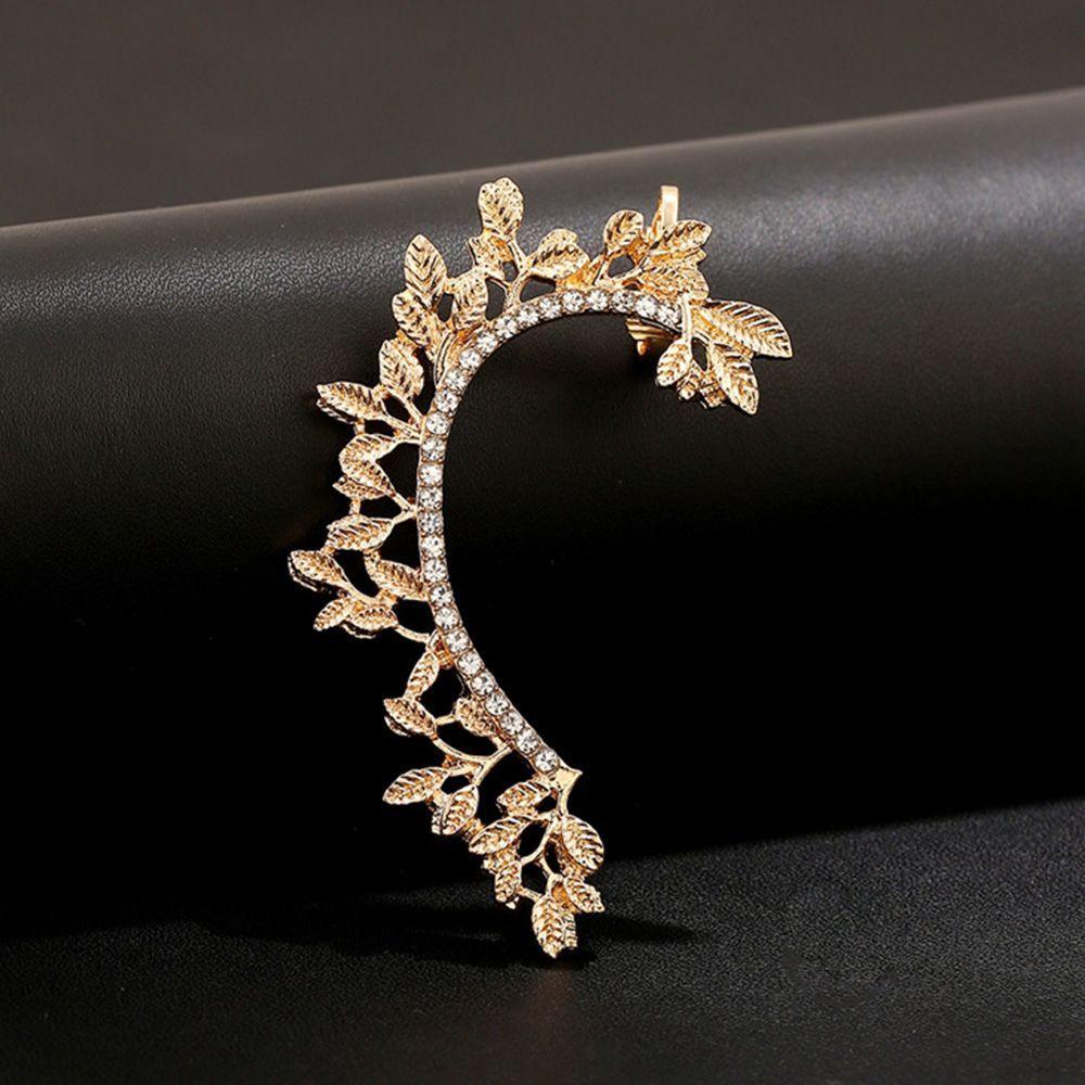 Bông Tai Dáng Dài Hình Chiếc Lá Phong Cách Rock Thanh Lịch Cho Nữ