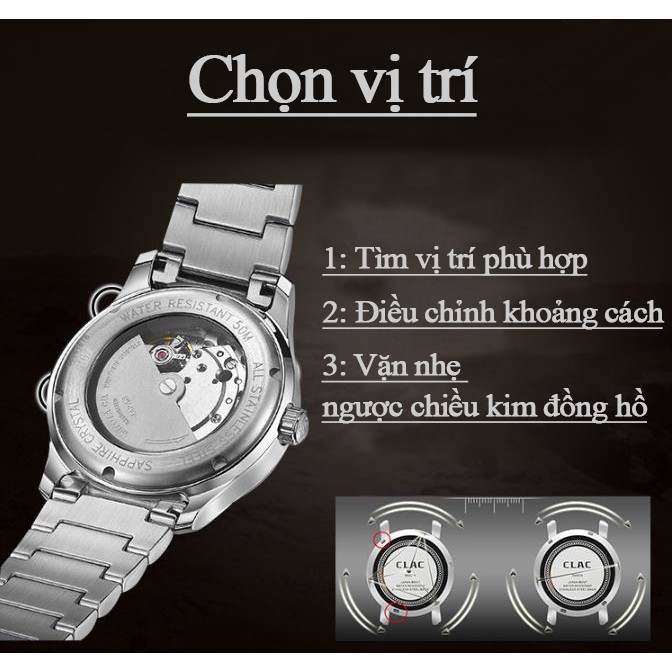 [    Hot Hot     ]Dụng cụ mở nắp lưng kèm 8 ốc thay thế dành cho tất cả đồng hồ vặn ren, nhôm hợp kim cao cấp