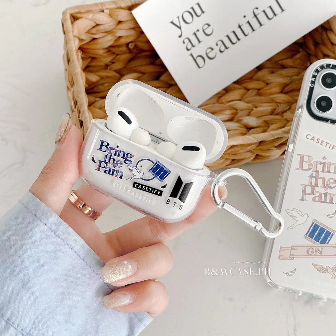 Vỏ Bảo Vệ Hộp Sạc Tai Nghe Airpods 1 / 2 Hình Bts Xinh Xắn