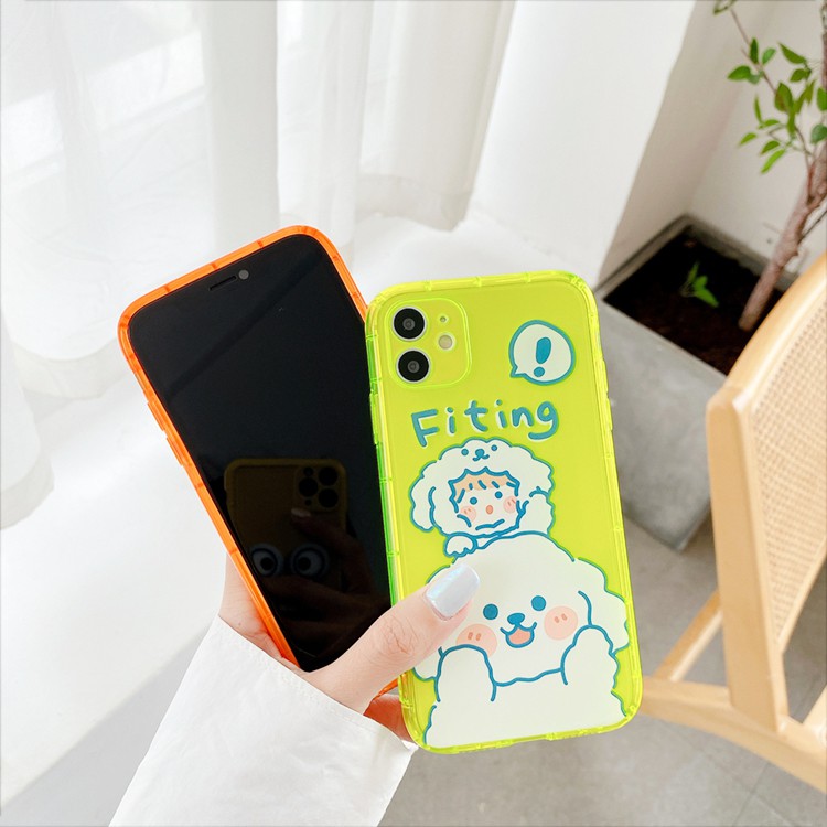 Ốp lưng iphone Cún neon dẻo mềm 5/5s/6/6plus/6s/6splus/7/7plus/8/8plus/x/xr/xs/11/12/pro/max/plus/promax | BigBuy360 - bigbuy360.vn