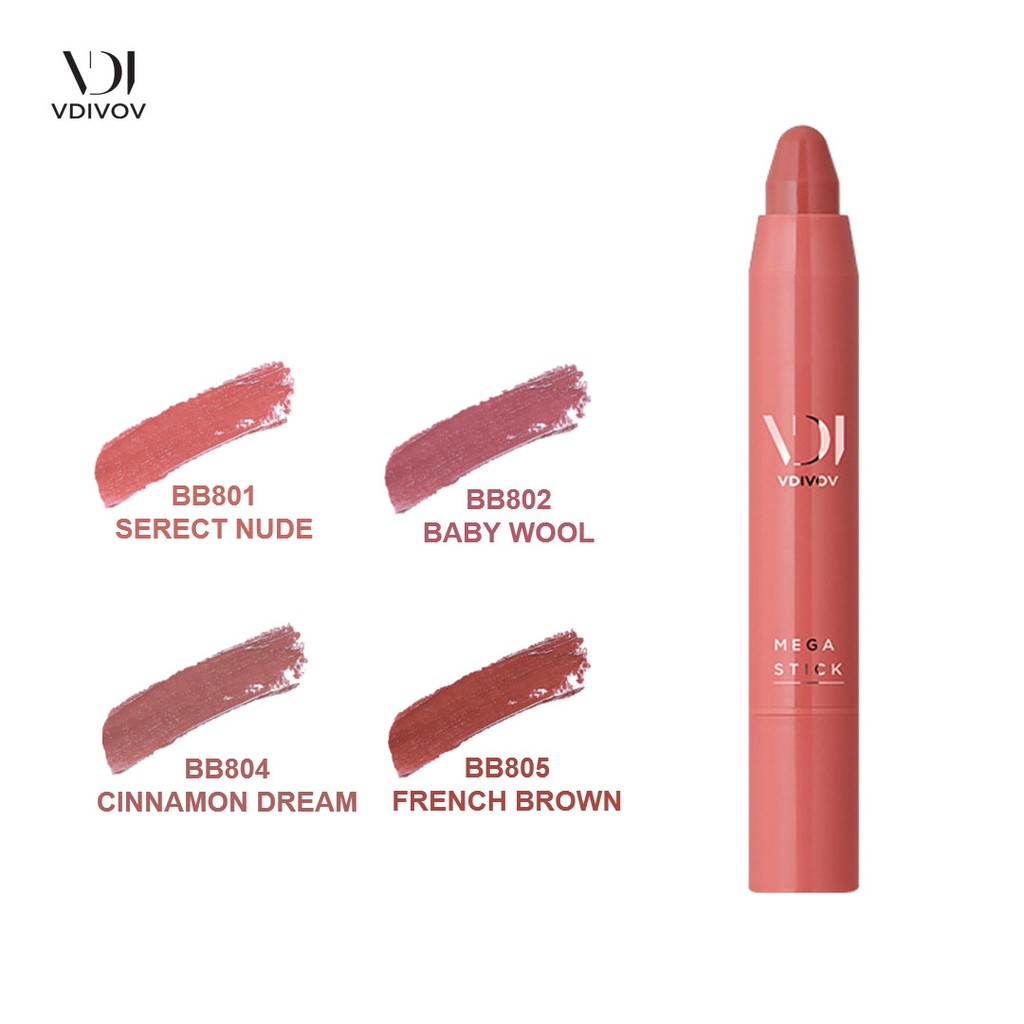 Son môi bút chì VDIVOV Mega Stick [Nude] 2.5g