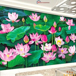 Tranh đính đá, tranh thêu chữ thập đầm sen LV3376 DV6223 VS136 Y8290 Y8291
