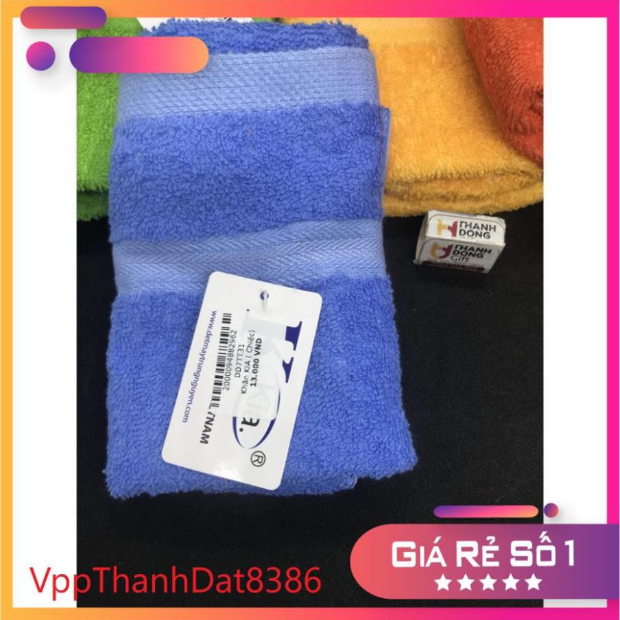 (Sale) Sỉ 10 Khăn mặt KIA cao cấp vơi thành phần 100% Cotton tự nhiên - đủ mầu