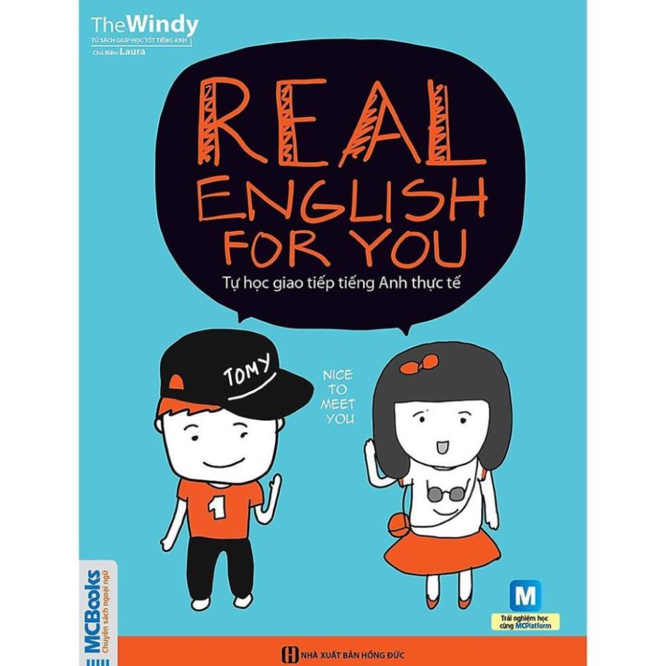Sách Combo Real English for you Tự học giao tiếp tiếng Anh thực tế + Joyful English - Giao tiếp