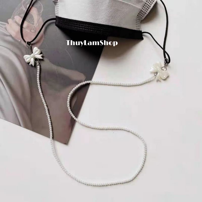Dây đeo trang trí khẩu trang/kính mắt gắng hoa chống trượt rơi tiện lơi thời trang xinh xinh