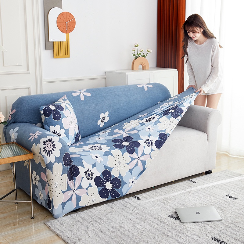 Vỏ Bọc Ghế Sofa 1/2/3/4 Chỗ Ngồi Hình Chữ L Chất Liệu Co Giãn