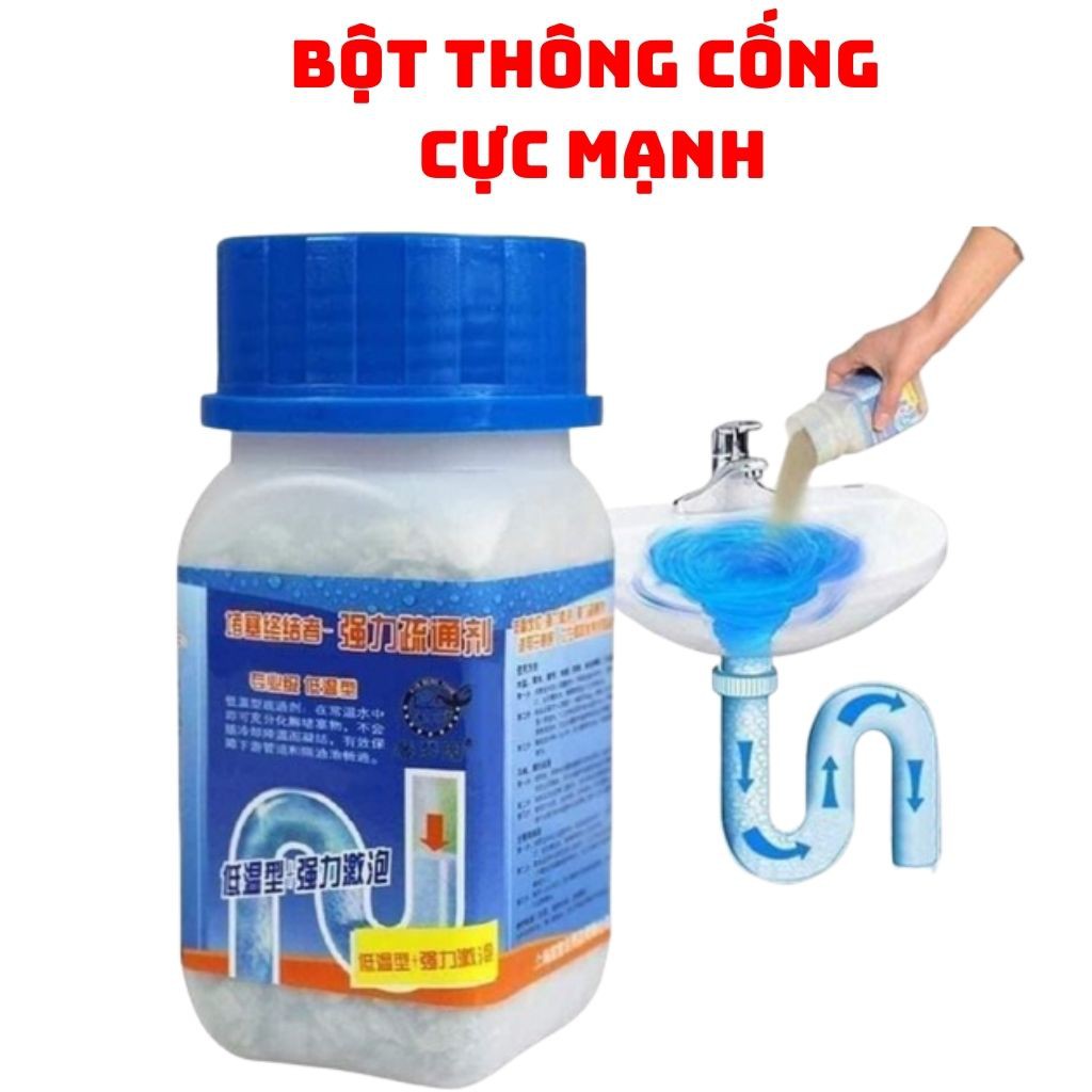 Bột Thông Cống Bồn Cầu Cực Mạnh - Xử Lý Triệt Để Cặn Bã Chất Thải Hữu Cơ