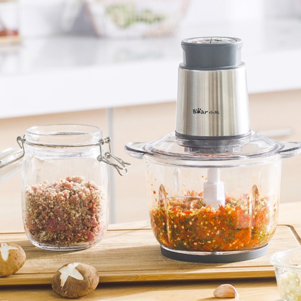 Máy Xay Thịt Đa Năng, Máy Xay Sinh Tố 2L Bear QSJ-B03Y7 - Hàng Chính Hãng - Bảo Hành 18 Tháng