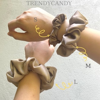 Dây buộc tóc scrunchies vải lụa phi bóng lụa satin nhiều màu