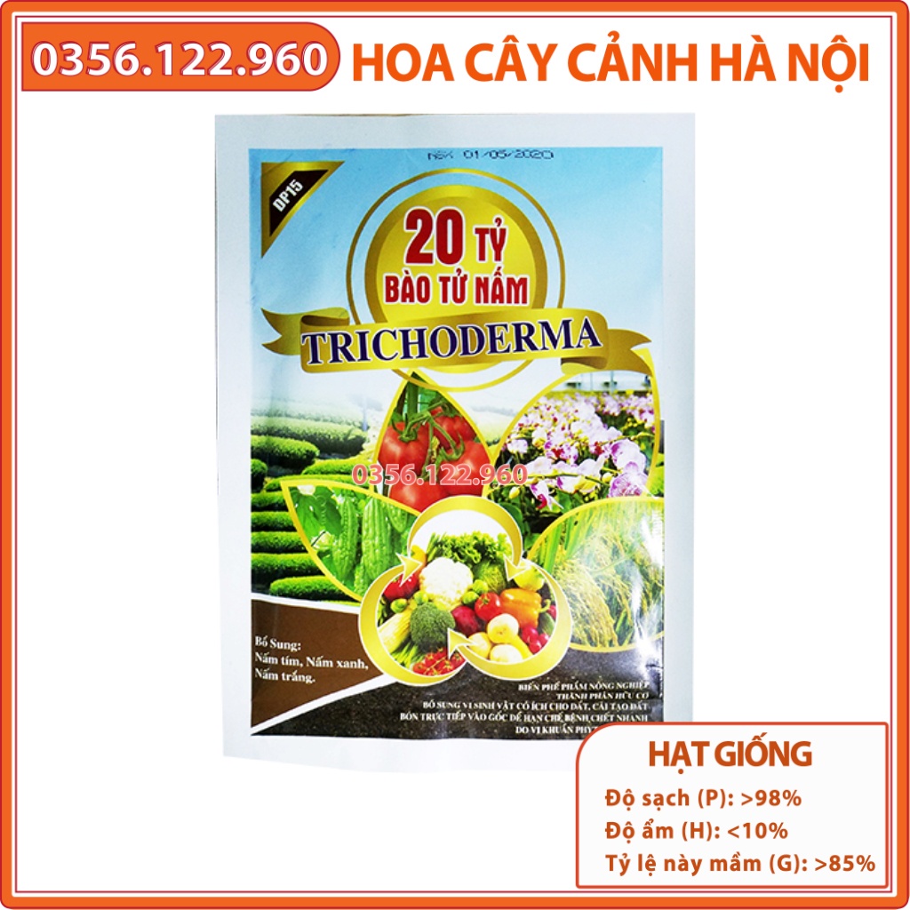 Chế phẩm sinh học Trichoderma 20 tỷ bào tử nấm cải tạo đất, cần thiết cho cây trồng - Shop hoa cây cảnh Hà Nội
