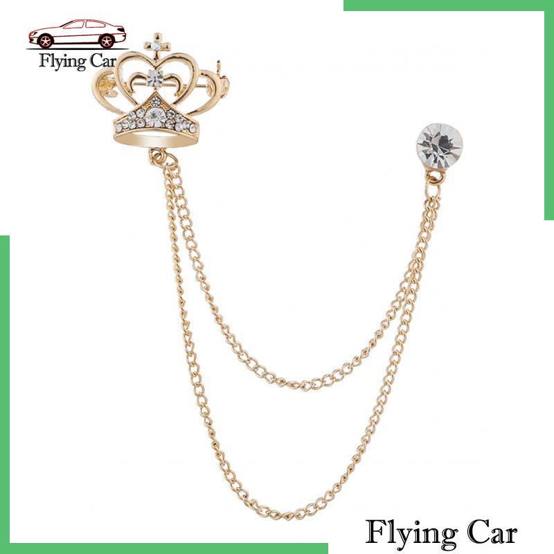 Trâm Cài Áo Kim Loại Hình Vương Miện Đính Đá Thời Trang Cho Nam Lzdjfmy2