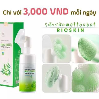 Combo sữa rửa mặt + serum ric skin