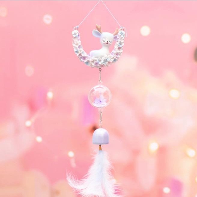 Chuông Gió Hình Nai Dễ Thương Treo Cửa Sổ Ban Công