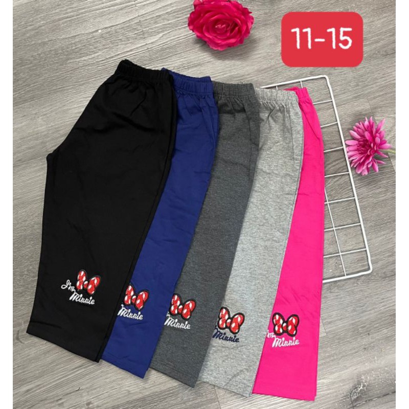 {18-28kg} Quần legging lửng bé gái size đại chất cotton đẹp- M272