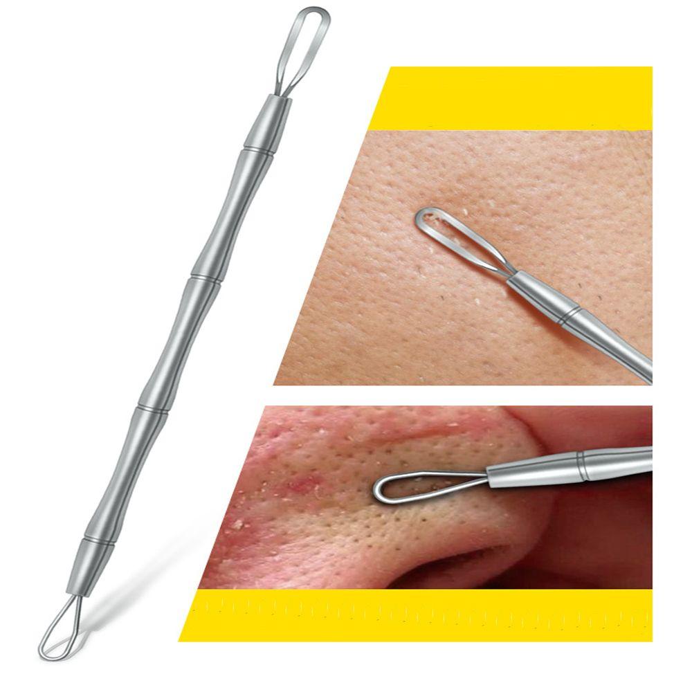 Set 3 Dụng Cụ Loại Bỏ Mụn Đầu Đen Ở Trán Bằng Thép Không Gỉ Chất Lượng Cao