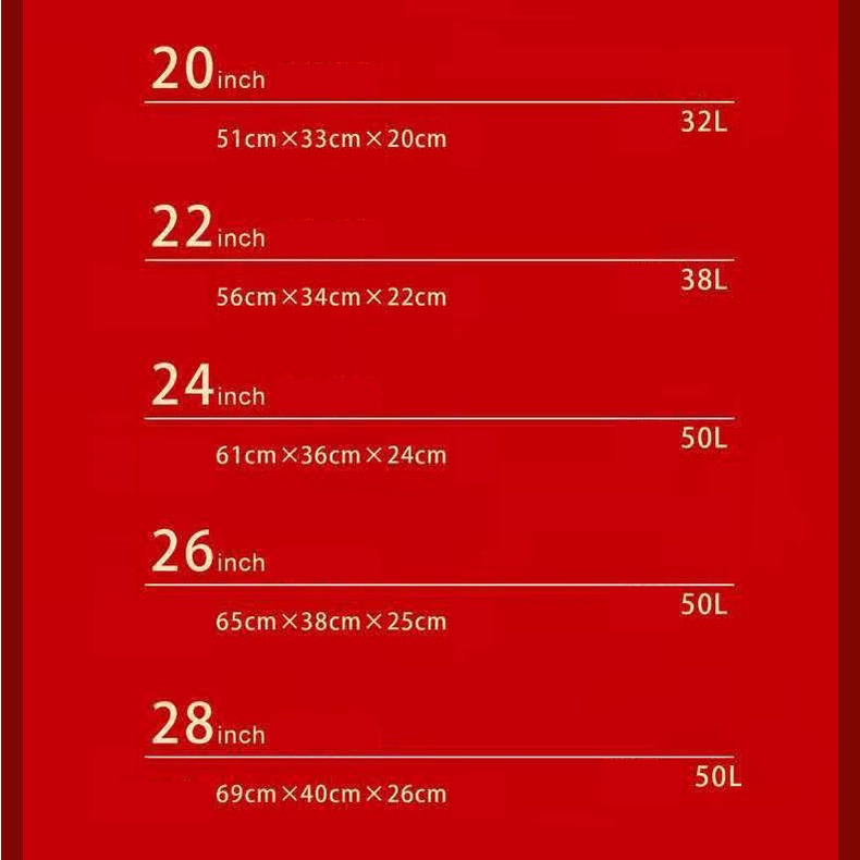 Vali đỏ, vali cưới cô dâu 20-28 inch phong cách mẹ bé