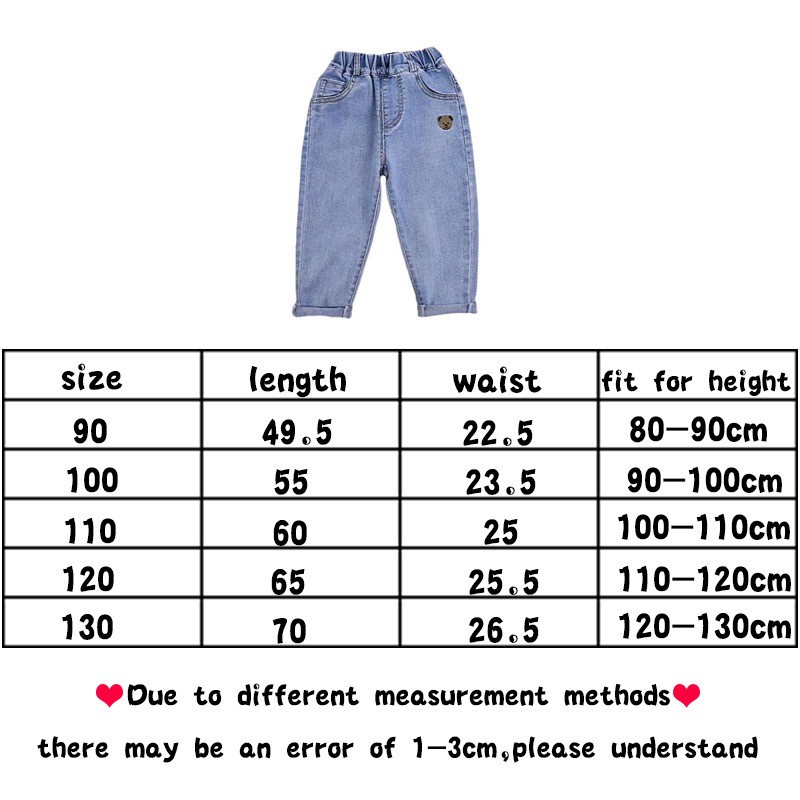 Quần jean dài dáng rộng in hoạt hình kiểu Hàn Quốc thời trang mùa hè cho bé gái