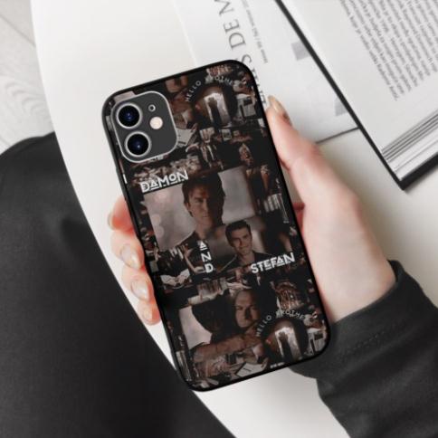 Ốp lưng iphone hình Deamon and stefan  collage art aesthetic cạnh vuông  cho các dòng SAMSUNG PAP20210900