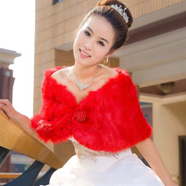 Khăn Choàng Lông Cô Dâu Cúc Đính Hạt Chai 120 Số 4 | BigBuy360 - bigbuy360.vn