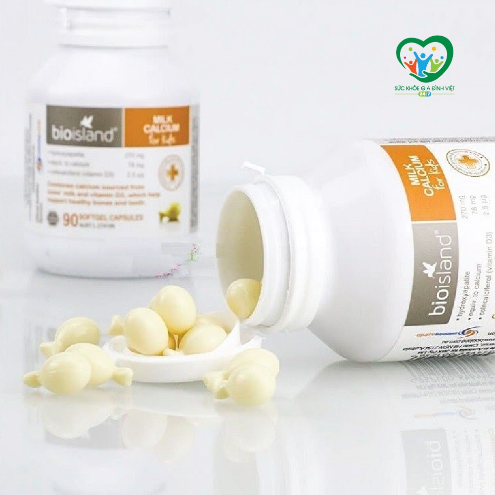 Viên uống Milk Calcium Bio Island Úc - Dành cho trẻ từ 7 tháng