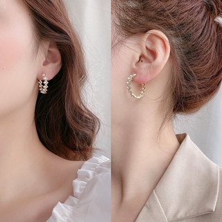 Korean pearl earrings exquisite round earrings fashion accessories
