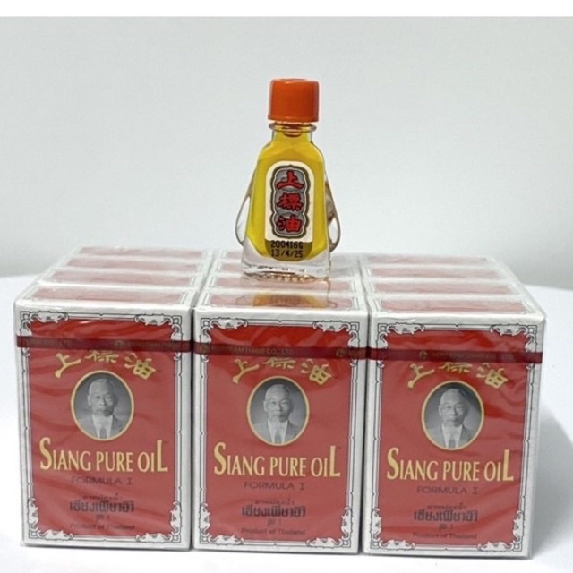 Lốc 12 Chai Dầu gió Thái Lan Siang Pure Oil 3cc/7cc