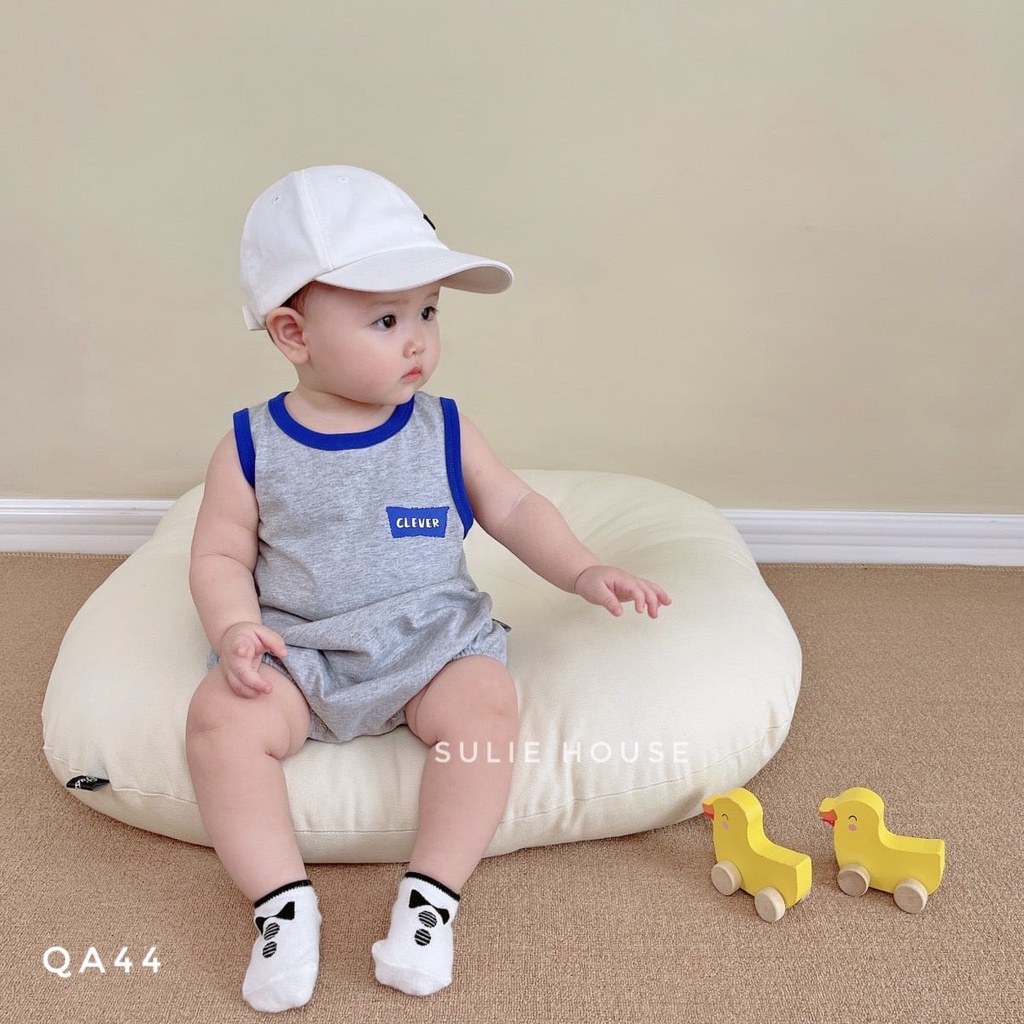 Body gile xám viền xanh - QA44