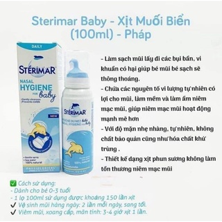 Xịt mũi cá heo cho trẻ Sterimar vàng/cam, Pháp (100ml)
