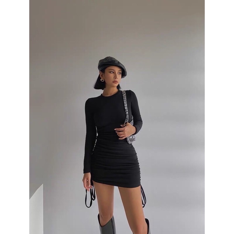 ĐẦM BODY NỮ RÚT DÂY SƯỜN. chất thun thái cao cấp 40-55 ký vừa