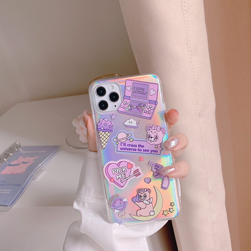 Ốp lưng iphone Ốp điện thoại dễ thương trong suốt chống sốc cho IPhone SE2 2020 IPhone 11 Pro Max 11 Pro 10 X 6s 7 8 Plus Xr Xs Max/12/12PROMAX/12PRO Dinuo case