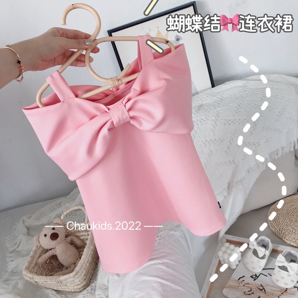 Váy hồng nơ sang chảnh bé gái