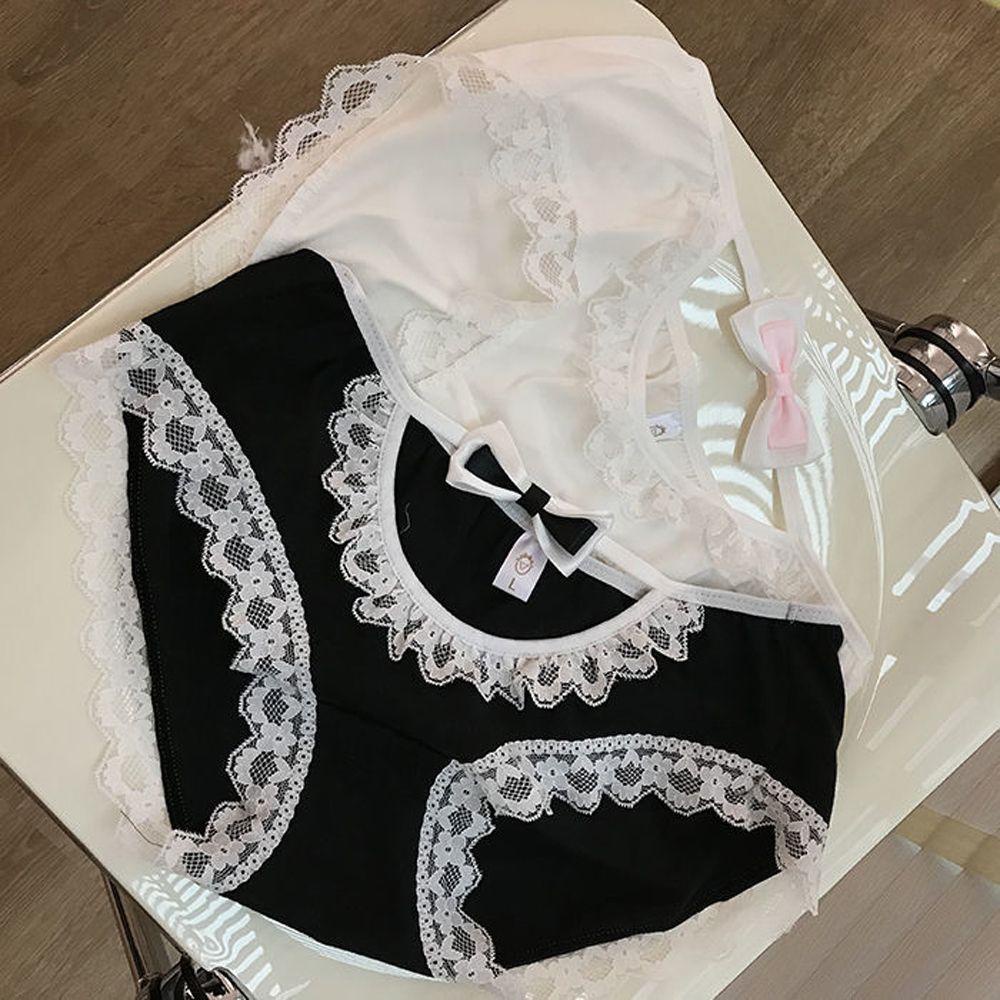 SOMEDAYZL Quần Lót Cotton Trong Suốt Phối Ren Hoa Phong Cách Lolita
