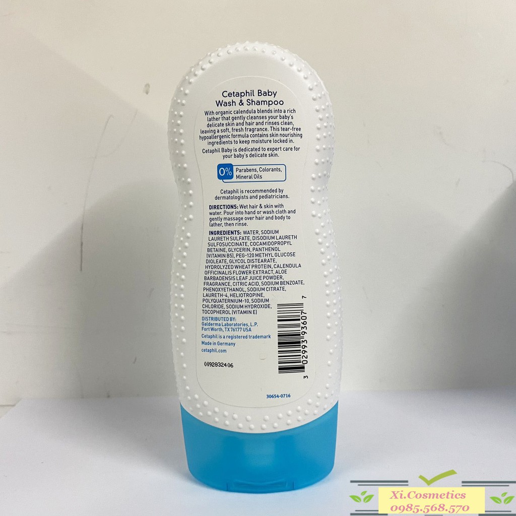 Sữa tắm gội 2 trong 1 Cetaphil Baby Gentle Wash & Shampoo 230ml