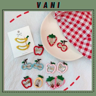 Kẹp Tóc Bấm Hình Trái Cây Bóng Nhiều Màu - VANI STORE [PKT00026]