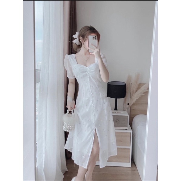 Đầm WAYO hoa nhí đính ngọc dáng maxi du lịch xinh đẹp