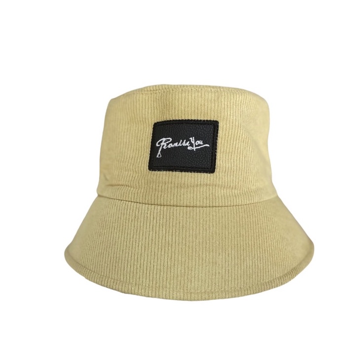 MŨ BUCKET NHUNG THÊU LOGO CHỮ KÍ