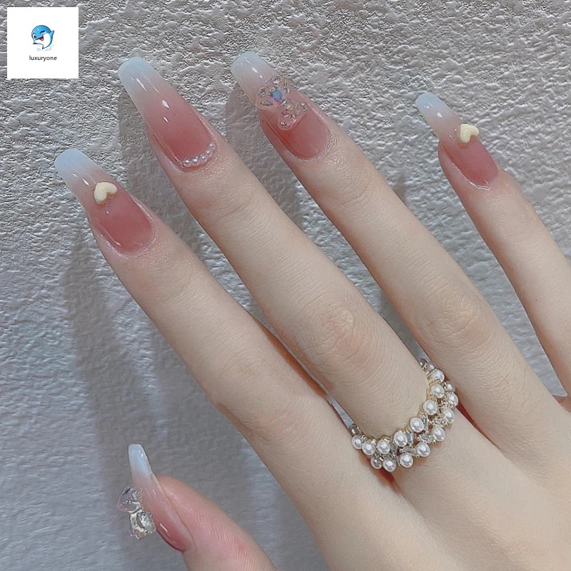 [Hàng mới về] Set 24 móng tay giả hình dễ thương cho nữ<br>