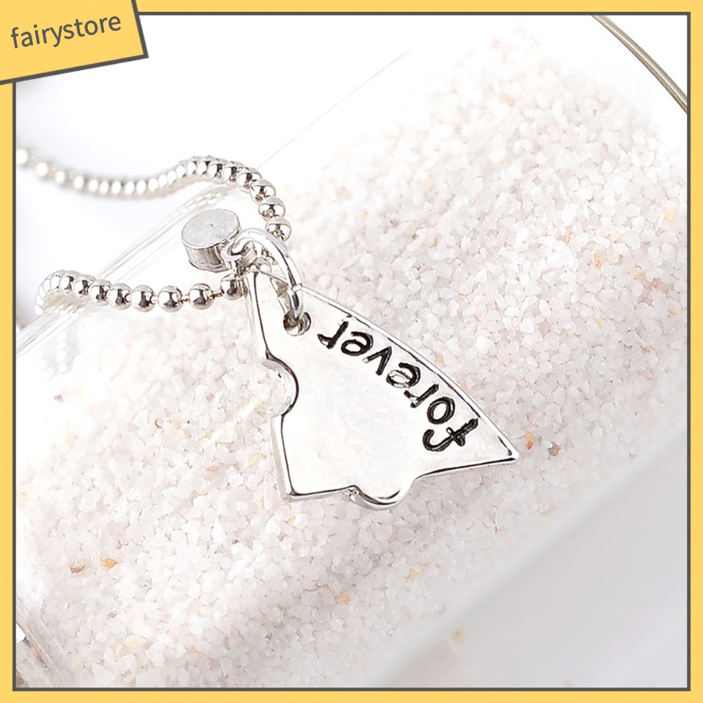 Bộ 4 dây chuyền mảnh ghép trái tim đính kim cương giả dành cho những người bạn